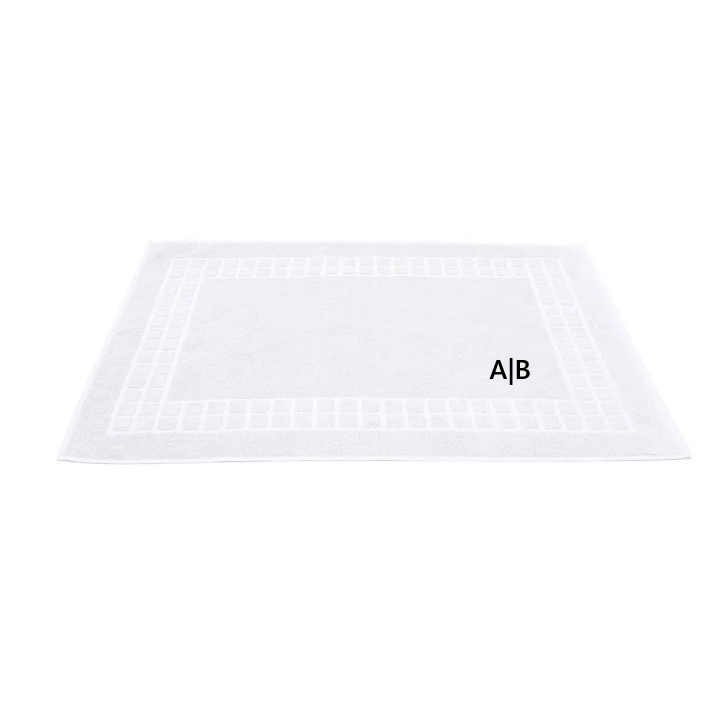 Toalha de Piso com Iniciais Bordadas Personalizada 100% Algodão Presente Banheiro Tapete