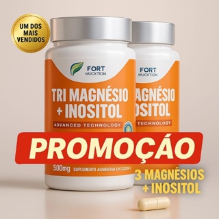Trio de Magnésios + Inositol 500mg - 120 Cápsulas - Envio Imediato em Oferta na Shopee