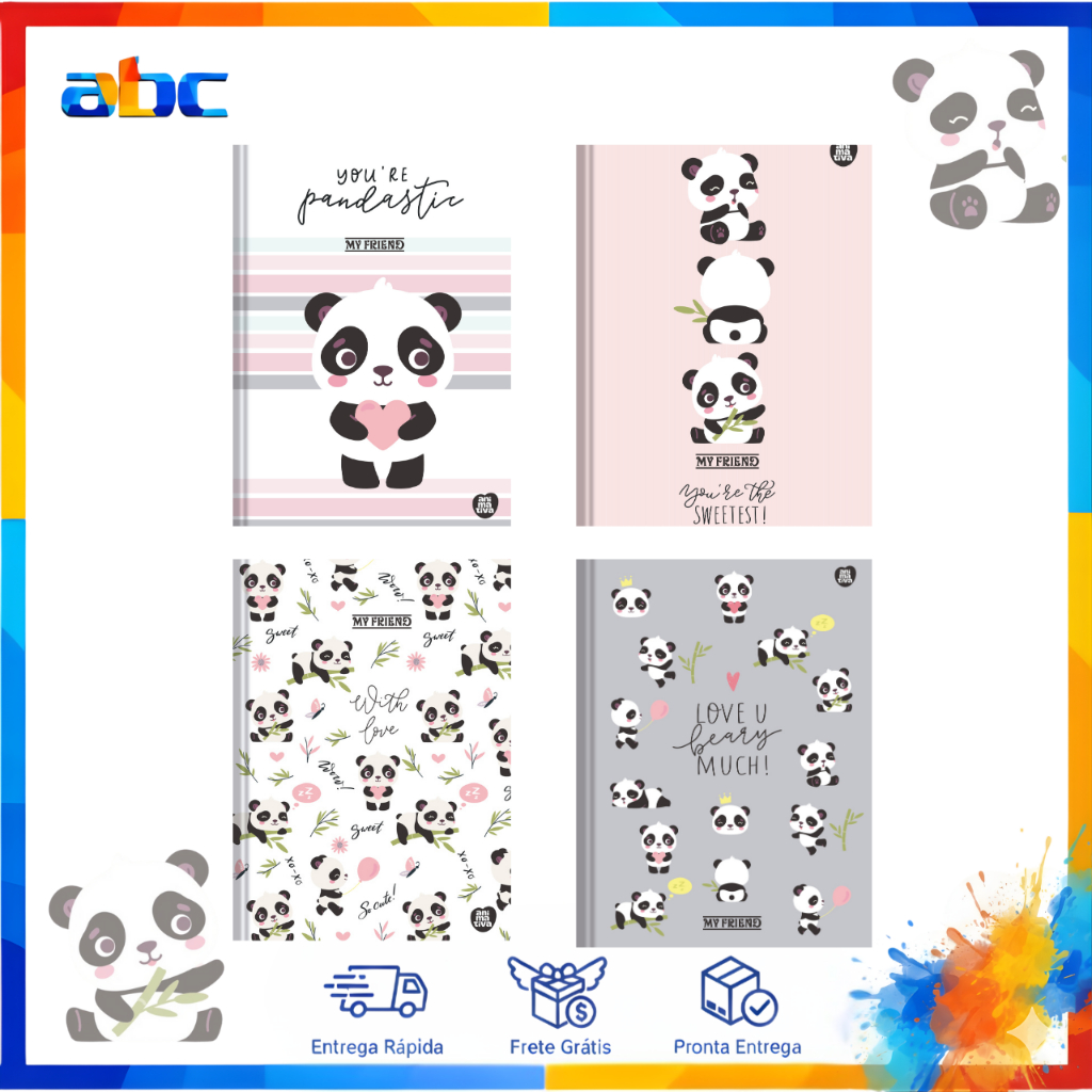 Caderno Brochura Myfriend Grande Com 80 Folhas em Oferta na Shopee