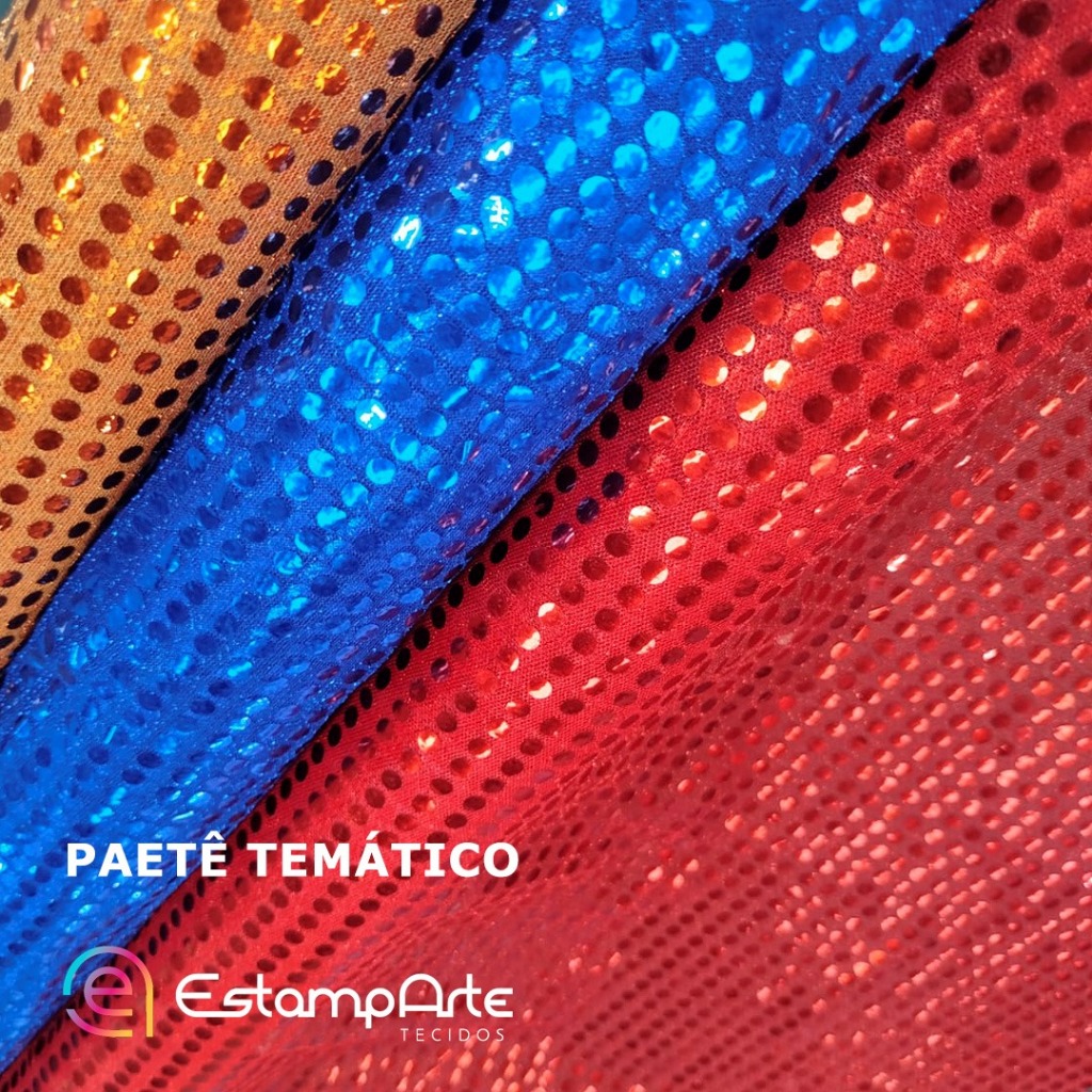 tecido Paetê Temático Moda Festa  Artesanato Fantasias em Oferta na Shopee