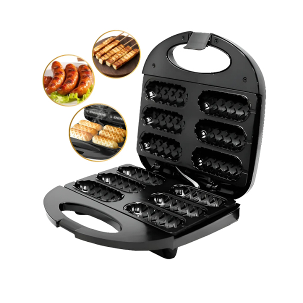 110V Crepeira Elétrica Antiaderente Máquina de Pratic Hot Dog Queijo Coalho Espetinho