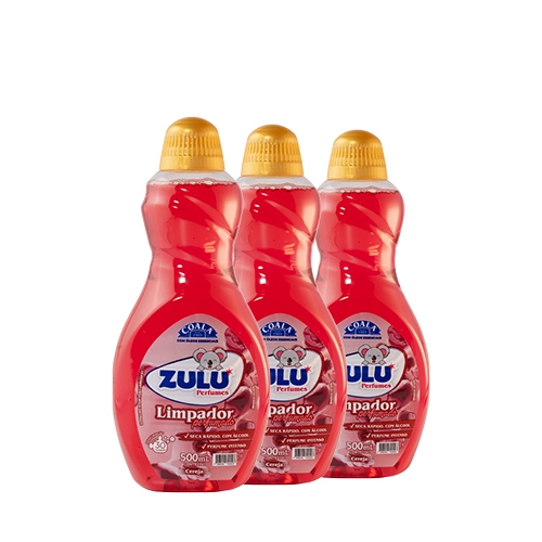 Kit 3 Limpadores Zulu Perfumes Cereja 500ml em Oferta na Shopee
