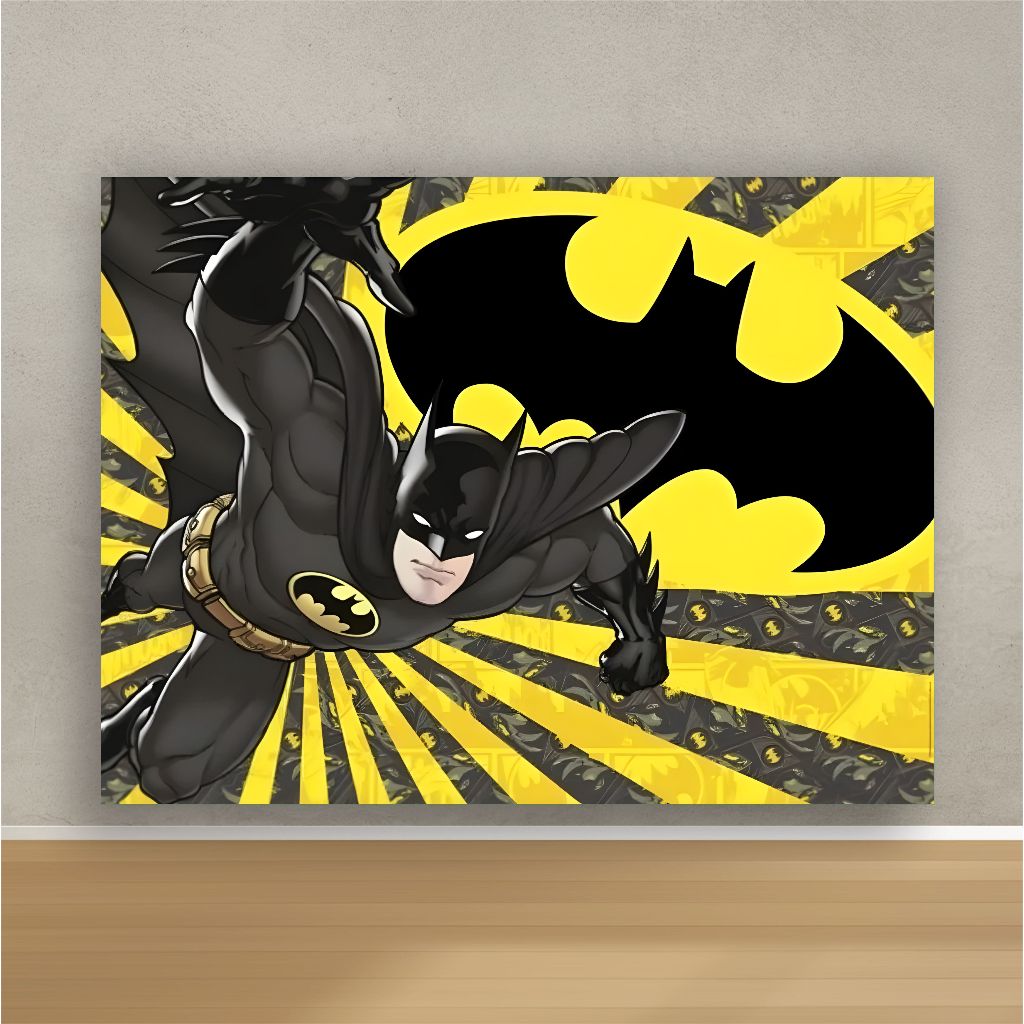 Painel Retangular Personalizado em Lona Fosca - Batman Batsinal em Oferta na Shopee