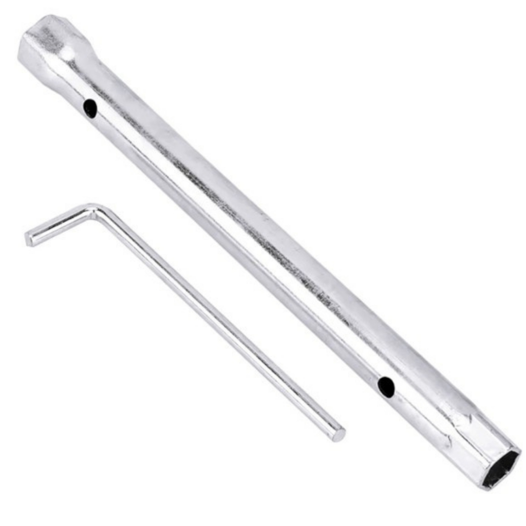 Chave de Vela Tubular Com Encaixe Duplo De 16 e 21mm Comprimento De 30cm Com Manípulo