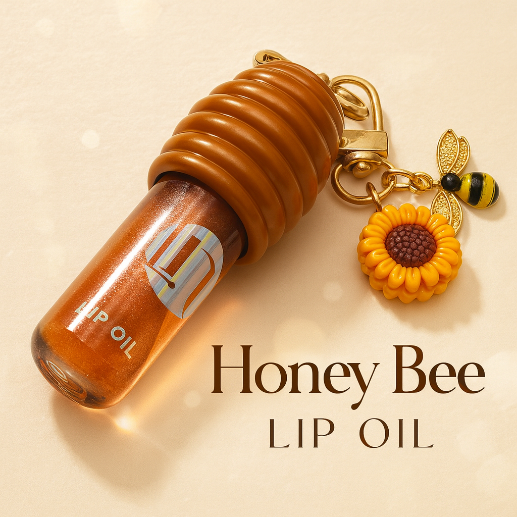 Lip Oil Honey Mel Miss Glam Gloss Hidratante com Chaveiro Abelha Brilho Natural em Oferta na Shopee