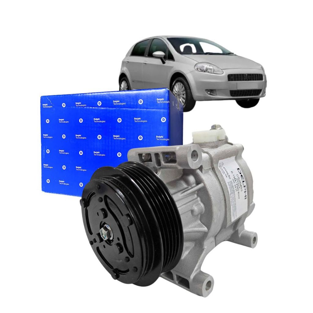Compressor Ar Condicionado Para Automóvel Fiat Punto 1.4 2008 a 2015 Delphi CS20403