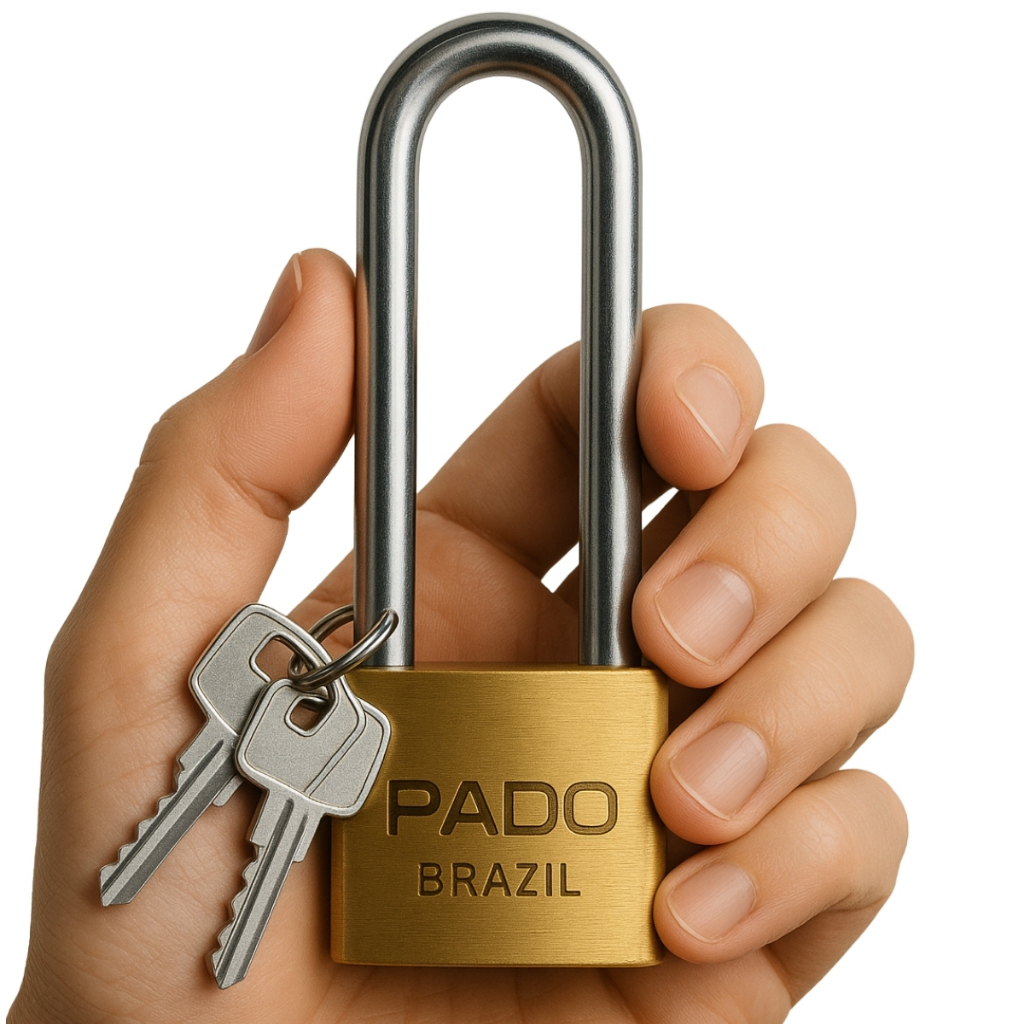 Cadeado De Latão Haste Longa Pado Lt-35/50mm Resistente