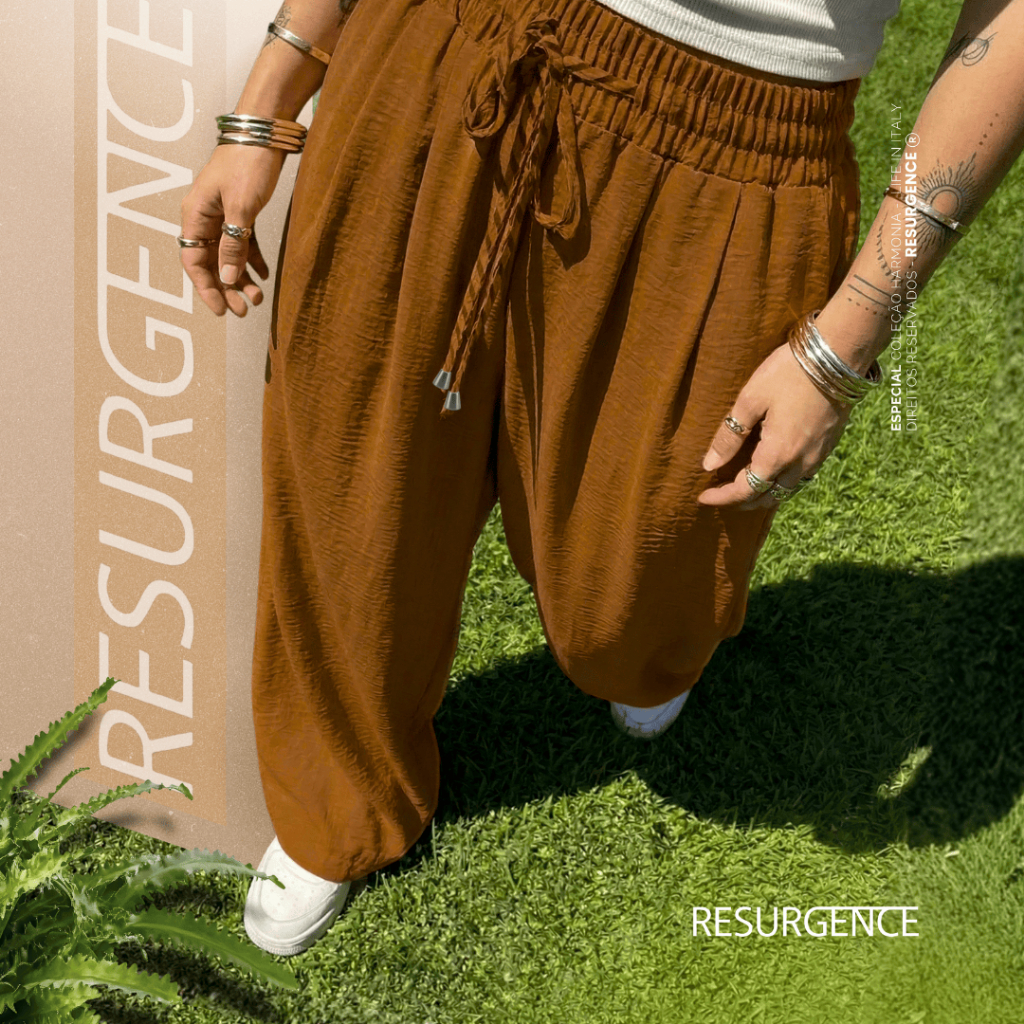 Calça Pantalona Duna Feminina Cintura Alta Com Elástico Confortável Tendência Blogueira Kit Social em Oferta na Shopee