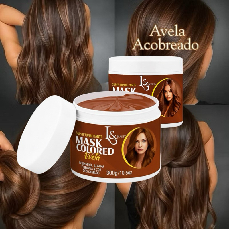 Máscara Tonalizante S/Amônia Avelã L&beauty Colored 300g