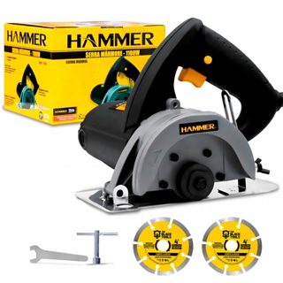 Serra Mármore Corte Alvenaria Profissional Hammer + 2 Discos Diamantado 4" 110mm em Oferta na Shopee