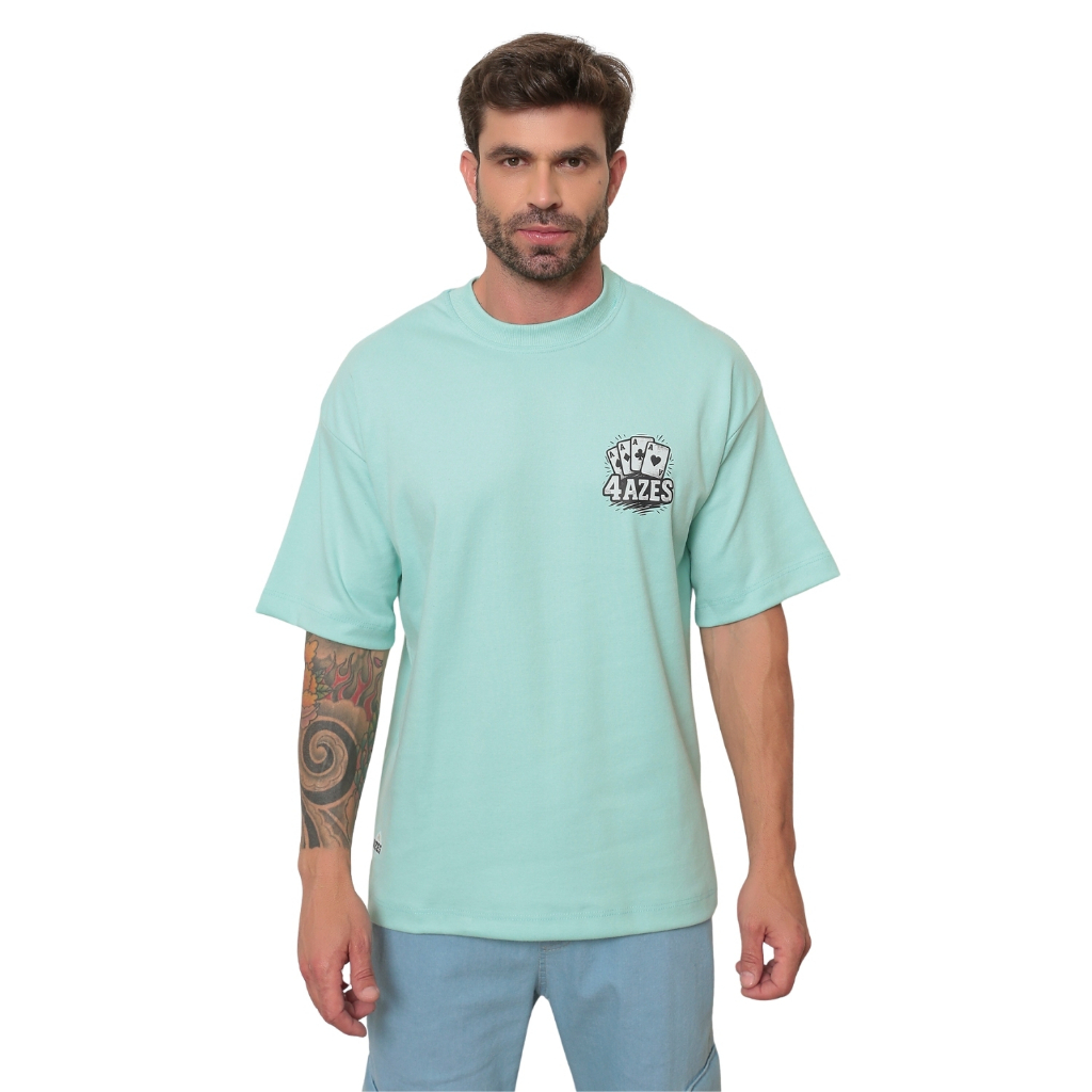Camiseta Full Hand – 4AZES StreetWear OverSized Tendência Estilosa e Confortável - Linha Premium