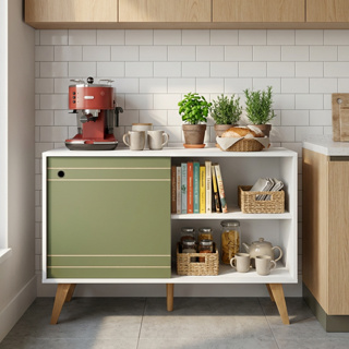 Aparador Buffet 1 Porta Cozinha Multiuso Armário Moderno em Oferta na Shopee