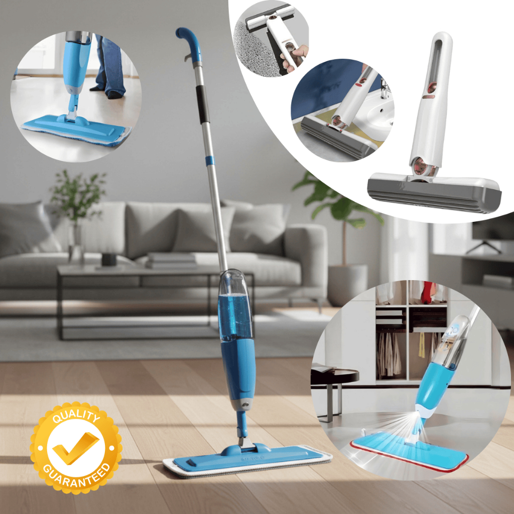 MOP Limpeza Esfregão Spray Reservatório Vassoura Mágica Profissional + Mini MOP Portátil Rodo Mágico