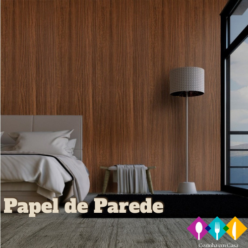 Papel de parede autoadesivo de madeira escura
