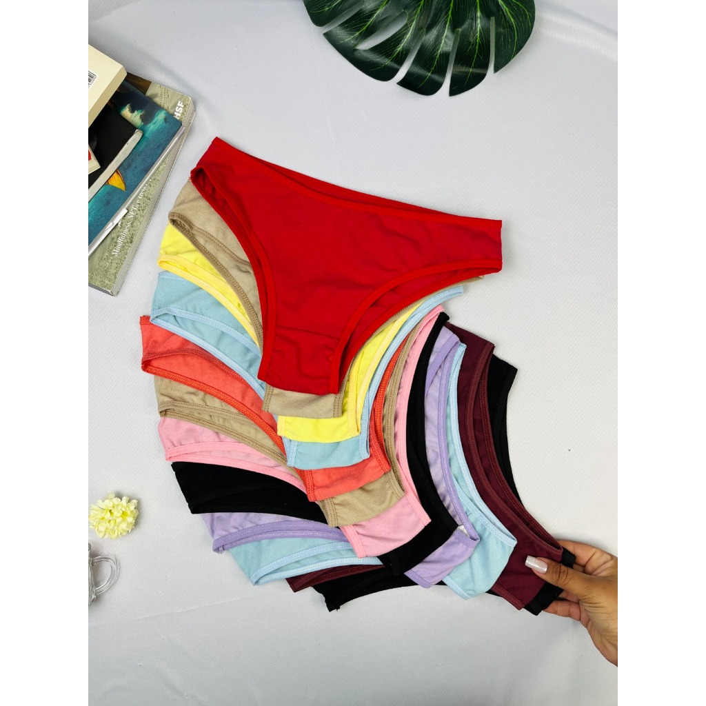 Kit 10 Calcinhas 100% Algodao Basica dia a dia Conforto Calcinhas Lisas