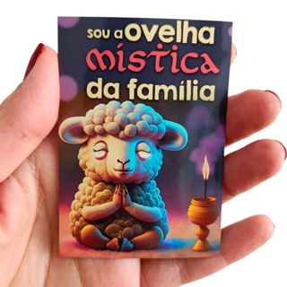 Ímã de Geladeira Ovelha Mística da Família | Decorativo 6x8,5cm em Oferta na Shopee