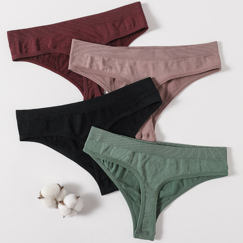 Kit 4 Calcinhas Microfibra Fio Dental Feminina em Oferta na Shopee