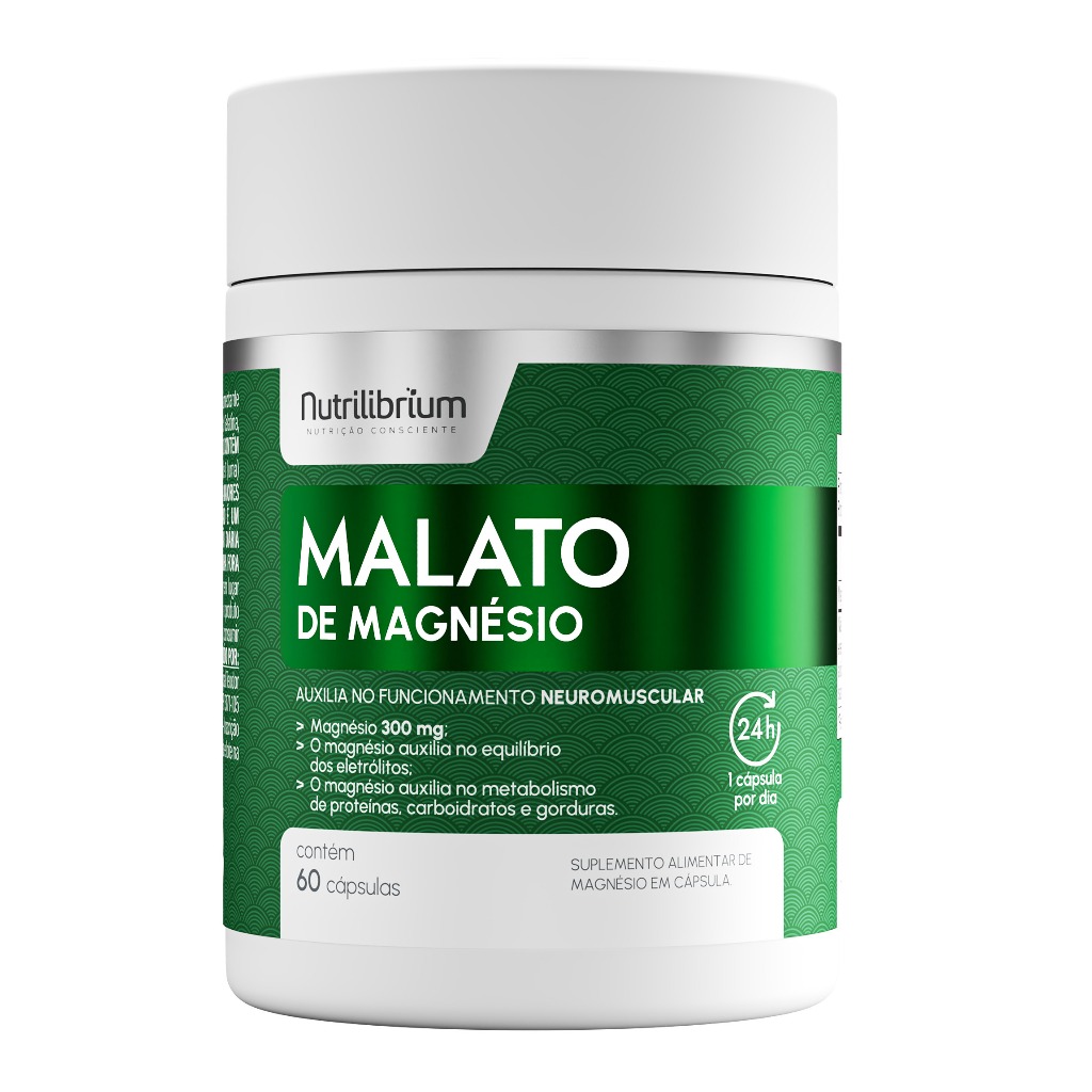 Malato de Magnésio 60 Cápsulas Nutrilibrium em Oferta na Shopee