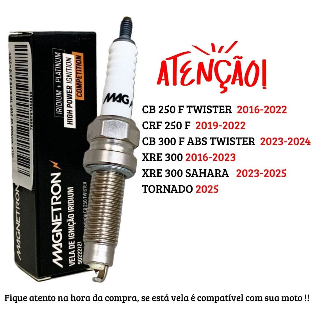 Vela iridium Xre Sahara 300 / Cb 250f Twister / Cb 300f Twister Magnetron