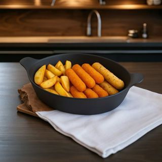 Petisqueira Barquinha Canoa PRETA; Kit 3,5,10,15 ou 20 Canoas(Plástico). Petisco/Porções/Salada. em Oferta na Shopee