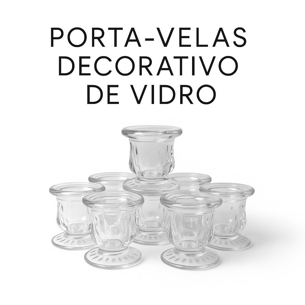 Porta-Vela de Vidro Decorativo – Suporte para Velas em Oferta na Shopee
