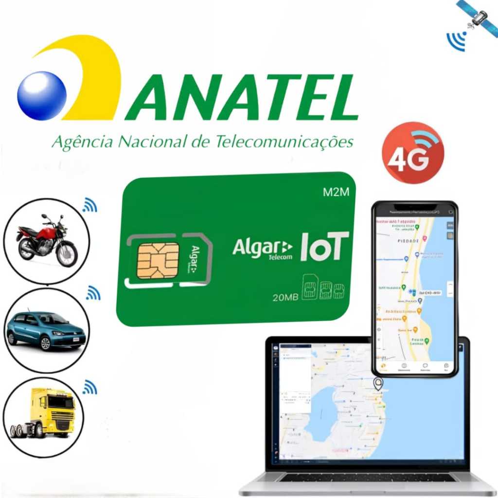 Chip m2m mult operadora para Rastreador tk303 gt06 gt02 j16 4g