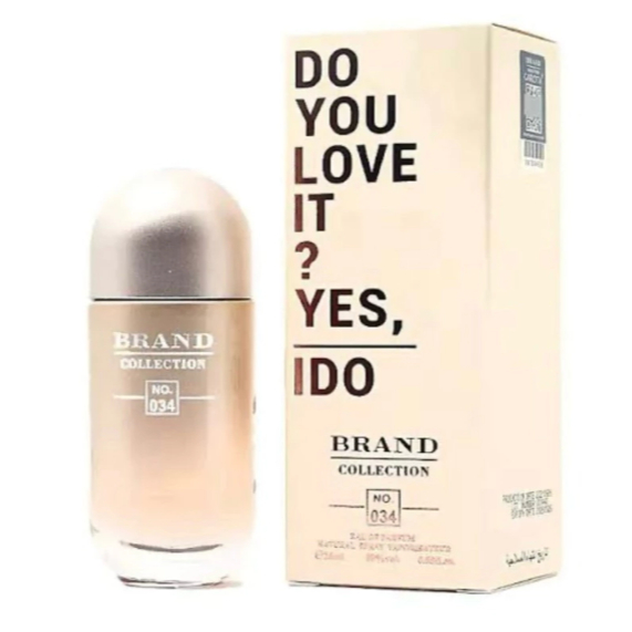 Perfume importado Brand Collection (034) com notas de champagne para mulhres sofisticadas em Oferta na Shopee