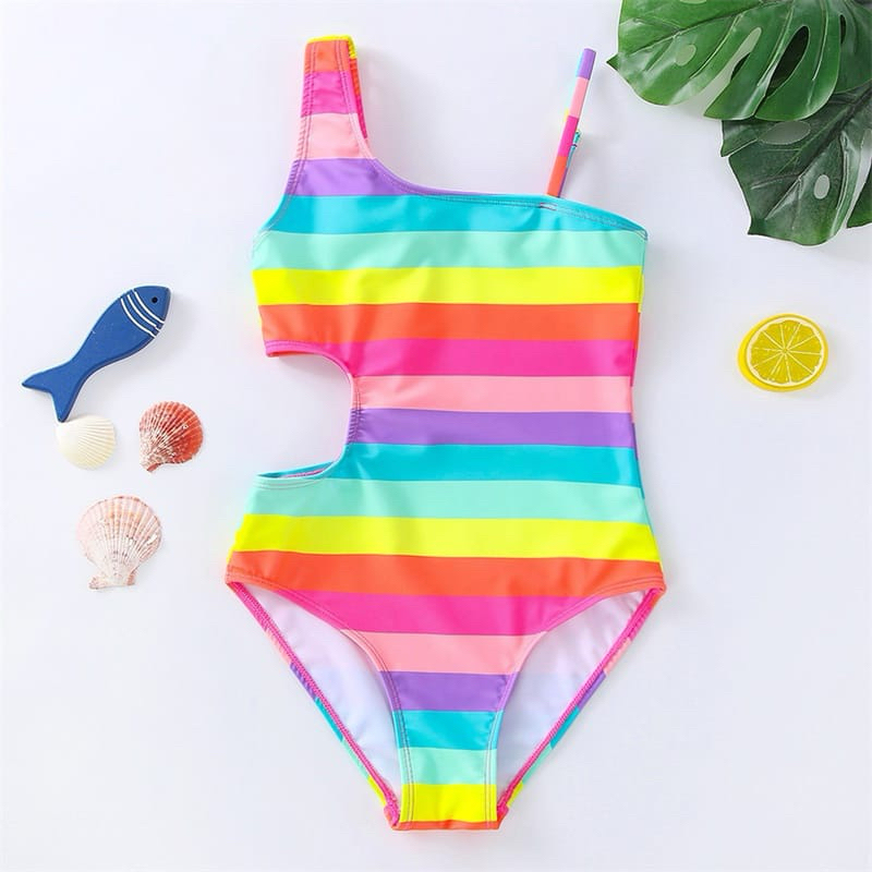 7-8 Anos Maiô Infantil Meninas Traje De Banho Moda Verão Praia Maiô Juvenil Roupa de Banho Bebe Infantil