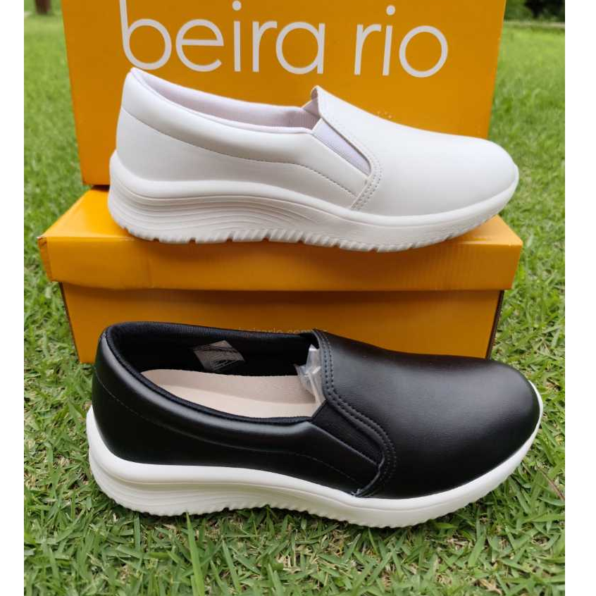 Tênis Feminino Beira Rio Calce Fácil Slip On  courino sola alta– Confortável, Leve e Versátil