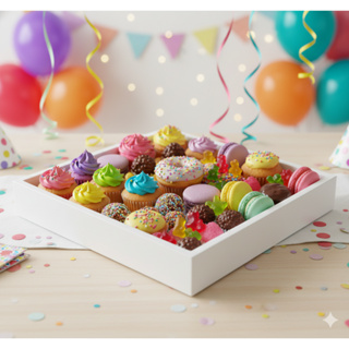 Bandeja Quadrada Em Mdf Suporte De Doces Decoração Mesa De Docinhos Para Festas Aniversario em Oferta na Shopee