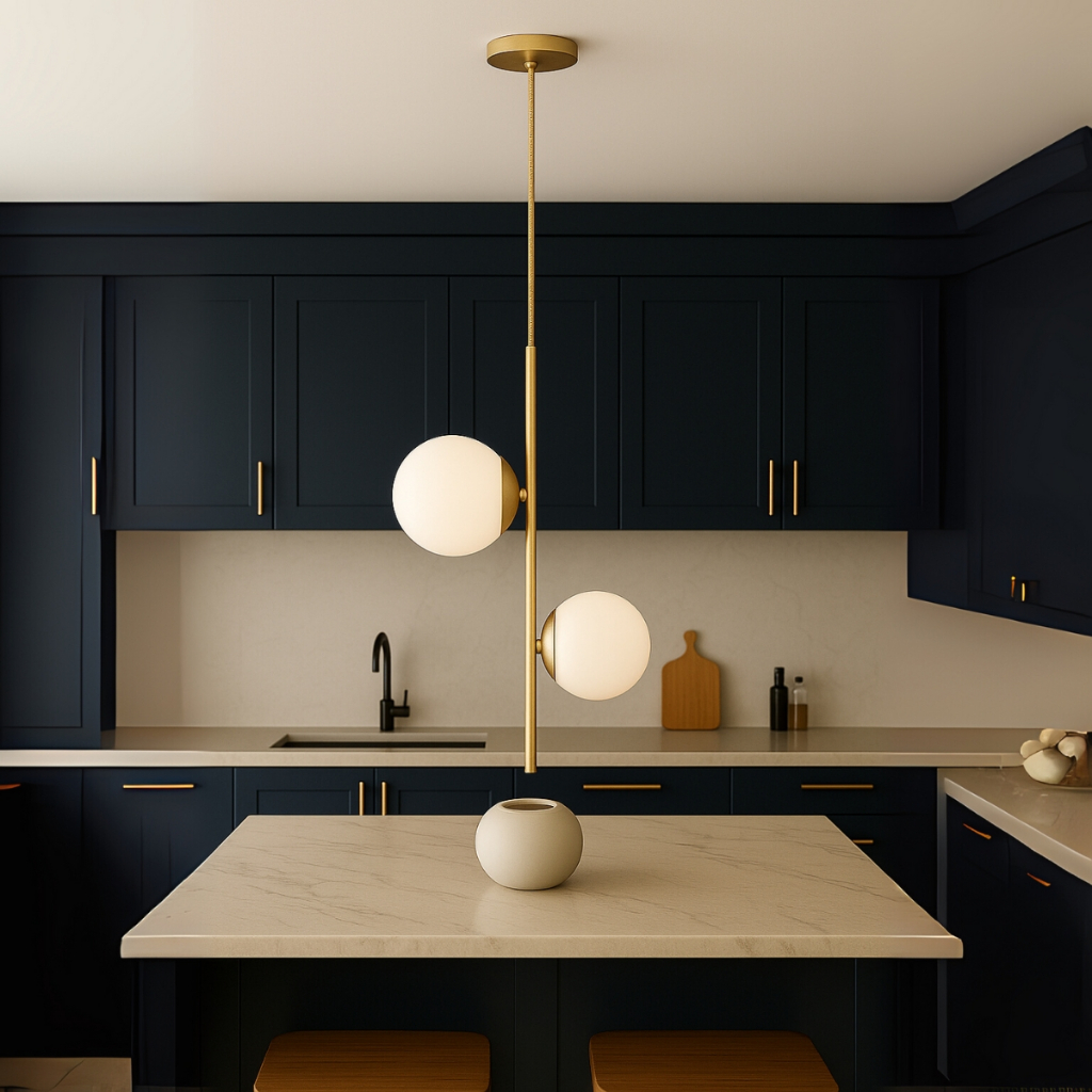 LUSTRE PENDENTE GLOBO VIDRO 15 JABUTICABA POLONIA ORBIT BQ DOURADO em Oferta na Shopee