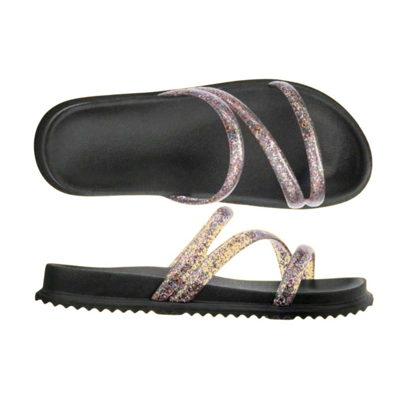 sandalia feminine papete broken plataforma glitter Marcia leve e confortável