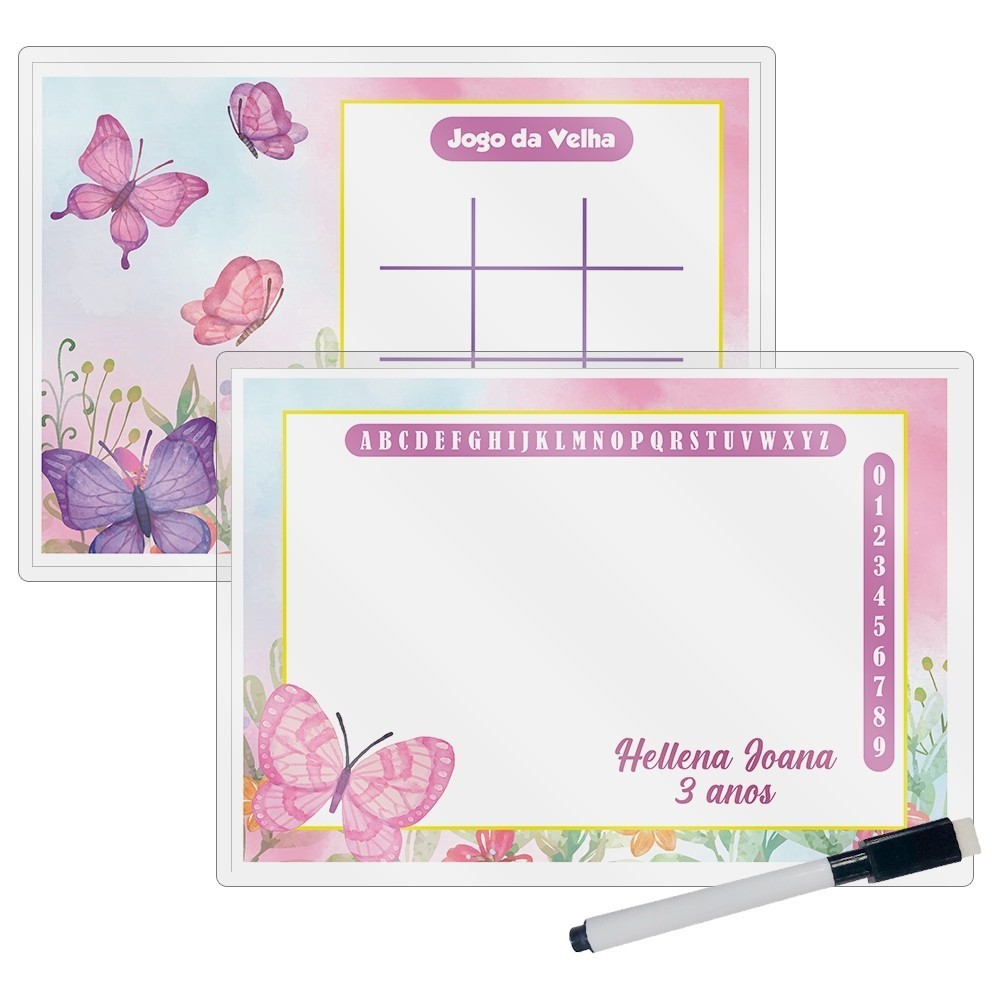 5 Lembrancinha Personalizado Lousa Mágica Com NOME E IDADE Conforme Pedido do Cliente