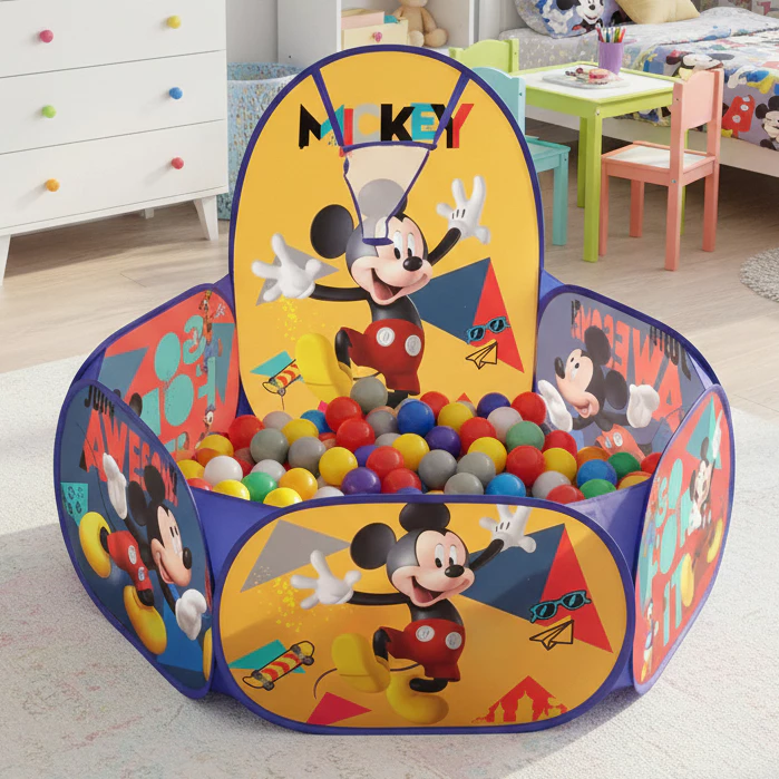 Piscina De Bolinhas Mickey Com Cesta De Basquete 6375 - Zippy Toys — imagem 1