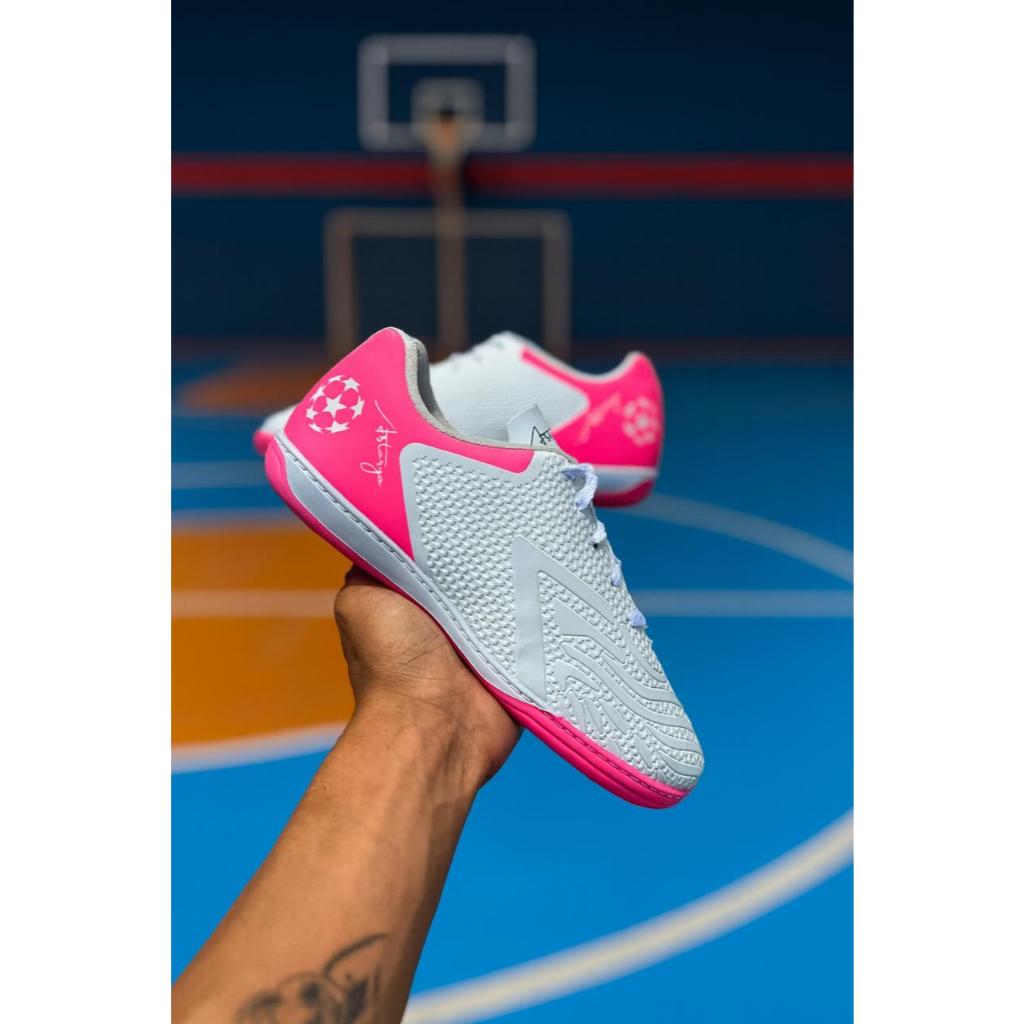 Chuteira Futsal Salão Costurada Sola Emborrachada Antiderrapante Unissex