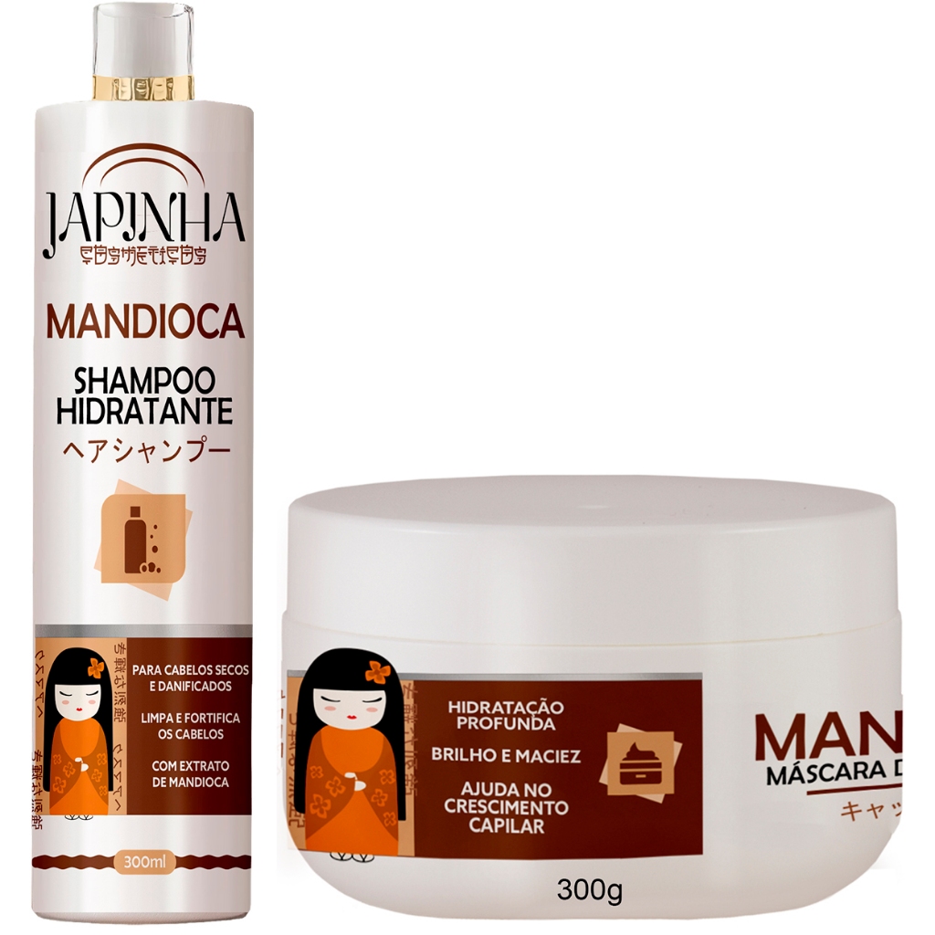 Kit Hidratação De Mandioca 300ml | Japinha Cosméticos ⛩️