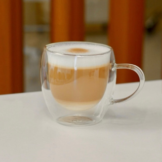 Xicara Vidro Duplo Caneca Parede Dupla 110ml para Café Chá Capuccino Suco Moderna em Oferta na Shopee