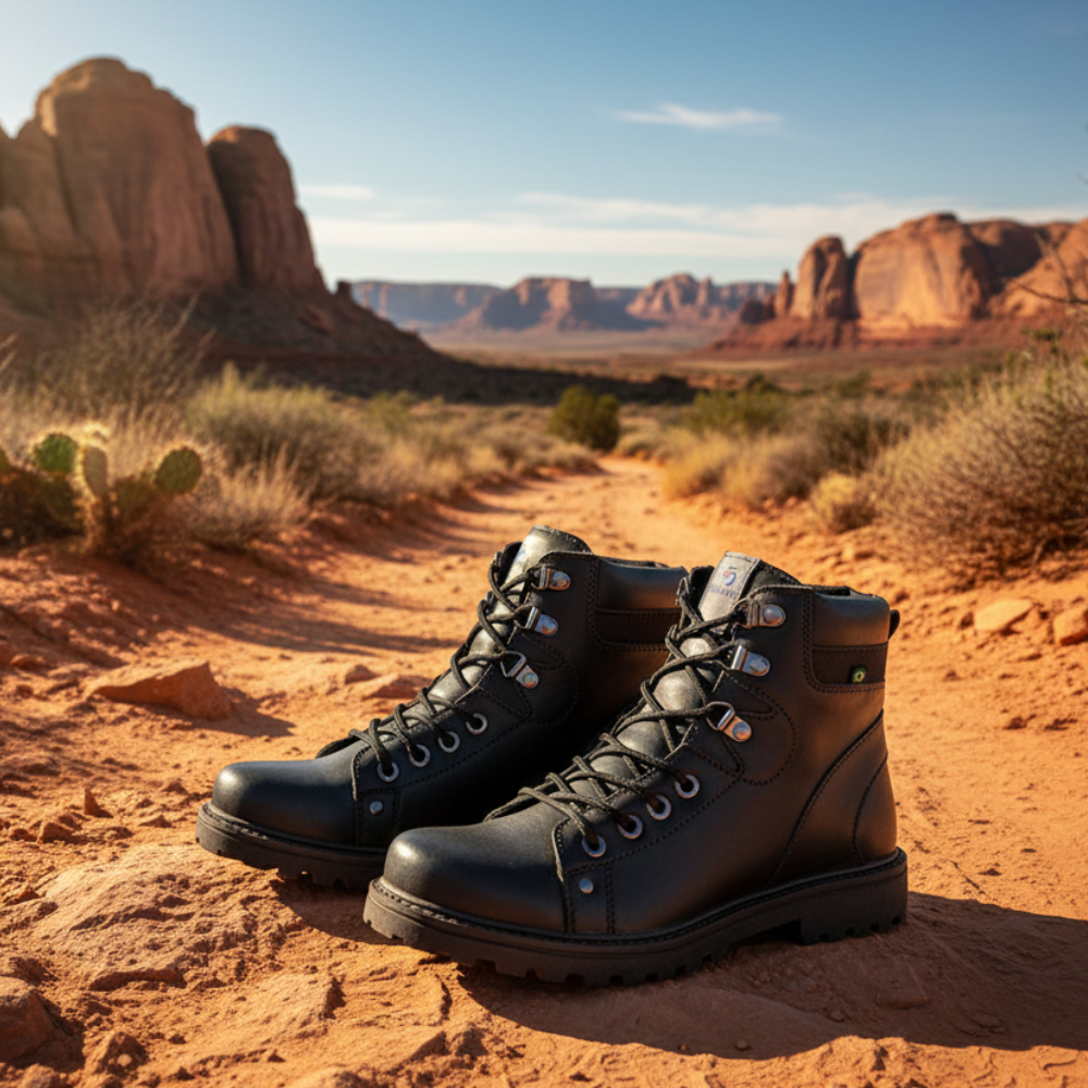 Bota Masculina em Couro Legítimo – Conforto, Durabilidade e Estilo para o Dia a Dia