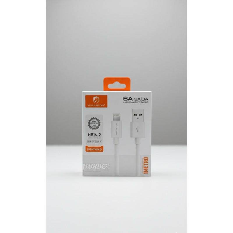 Cabo Usb Lightning Hmaston 6a Turbo Power Branco