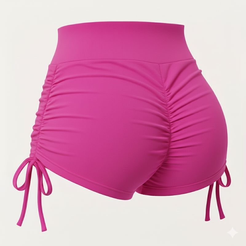 Short empina bumbum com regulagem fitness para academia e treinos esportivo ciclismo bermuda feminina