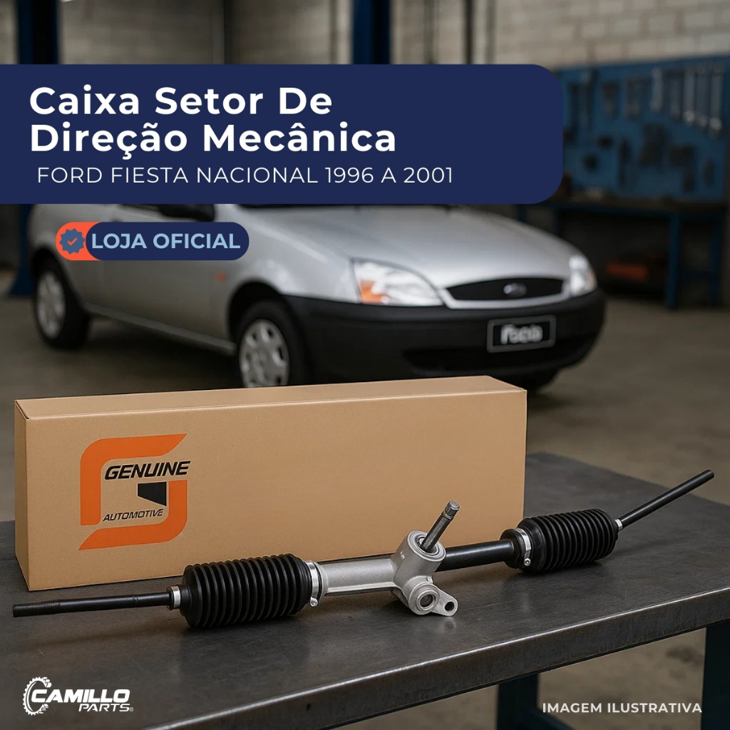 Caixa Direção Mecânica Ford Fiesta 96 2000 Courier Axiais Coifas Pinhao Liso em Oferta na Shopee