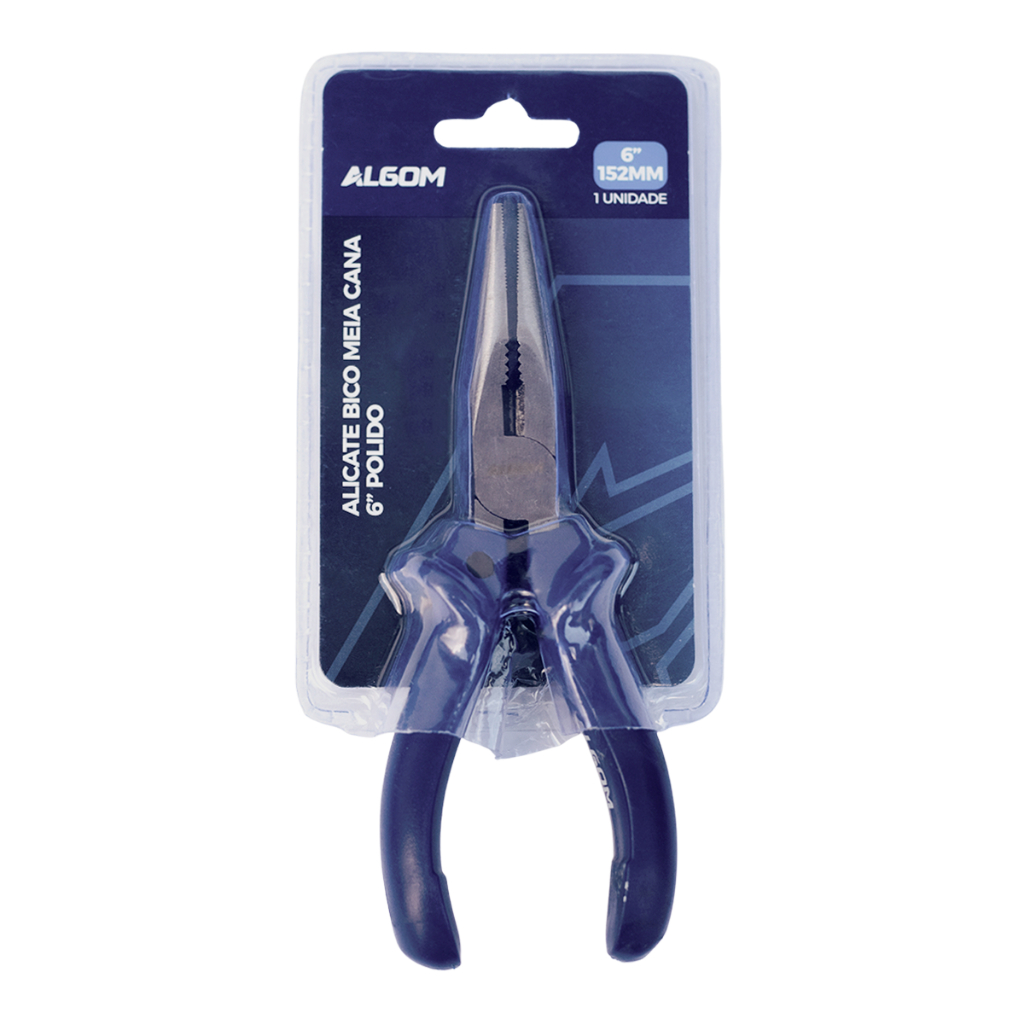 Alicate Bico Meia Cana 6" Polido Algom em Oferta na Shopee