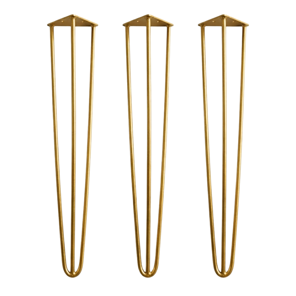 3 Pés de Mesa Lateral 50cm Altura Hairpin Legs Dourado em Oferta na Shopee