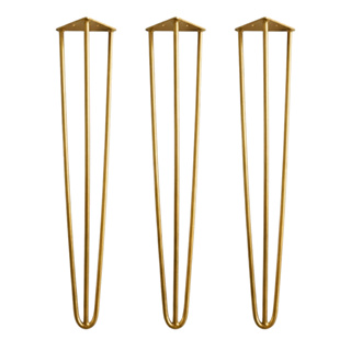 3 Pés de Mesa Lateral 50cm Altura Hairpin Legs Dourado em Oferta na Shopee
