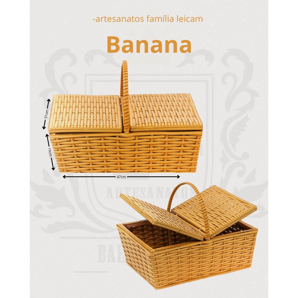 piquenique de fibra sintetica tamanho G 47x31x19