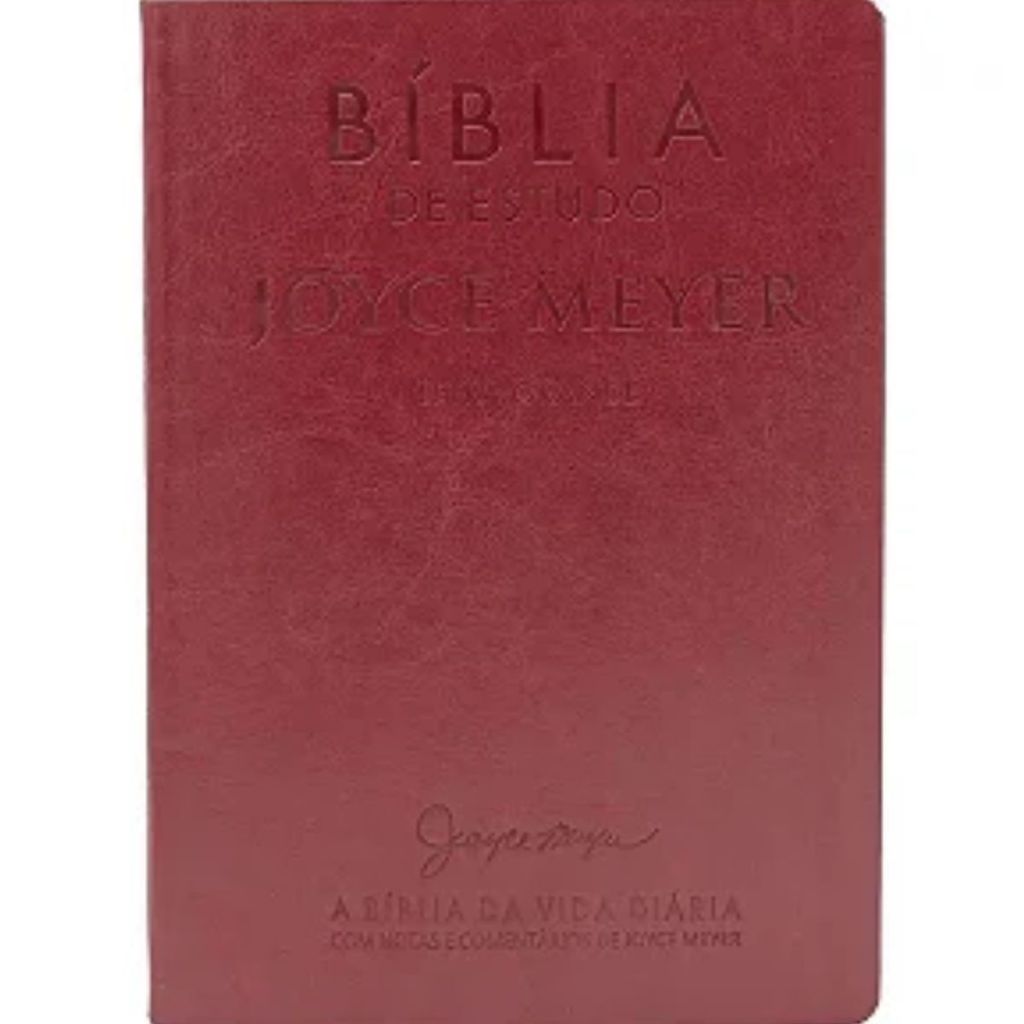 BÍBLIA DE ESTUDO JOYCE MEYER - Letra Grande Bordô em Oferta na Shopee