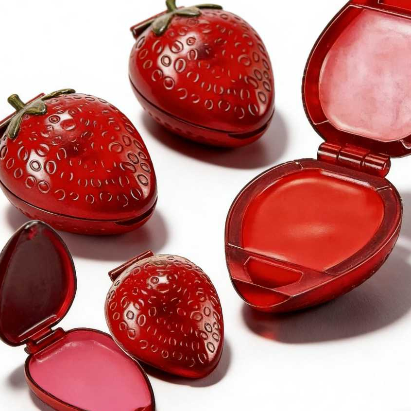 Batons de Morango | Brilho Labial com Aroma de Morango – Hidratante e Perfumado