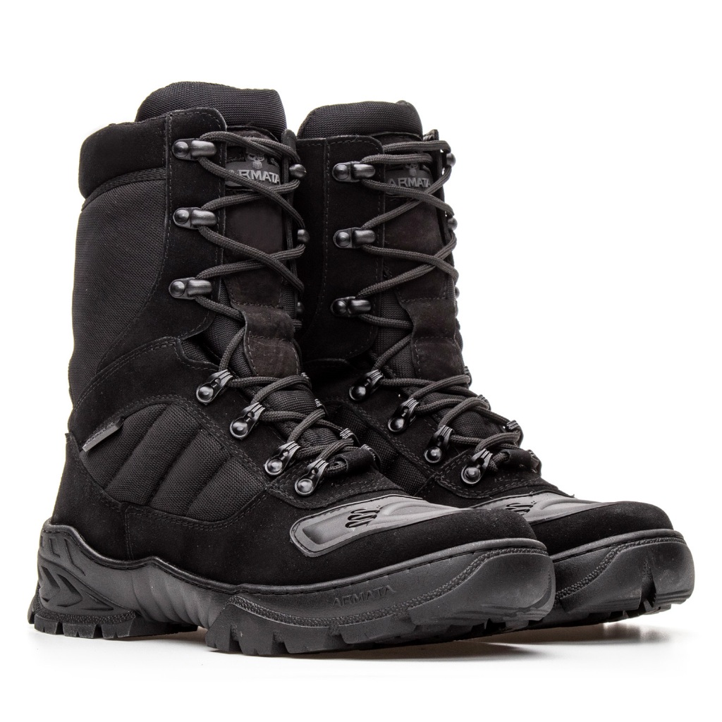 bota tática militar cano alto preta nobuck coturno super resistente e confortável trabalho e moto