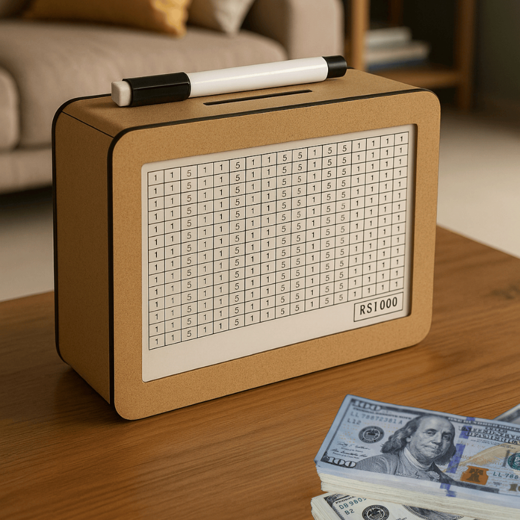 Cofre Desafio 10mil/5mil/2mil/1mil - Caixa De Dinheiro De Madeira - Método Japonês em Oferta na Shopee