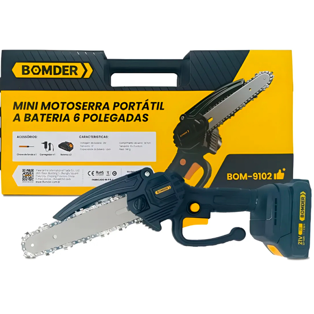 Mini Motossera Bomder Bigfoot com Carregador Serra de 1500 Whats